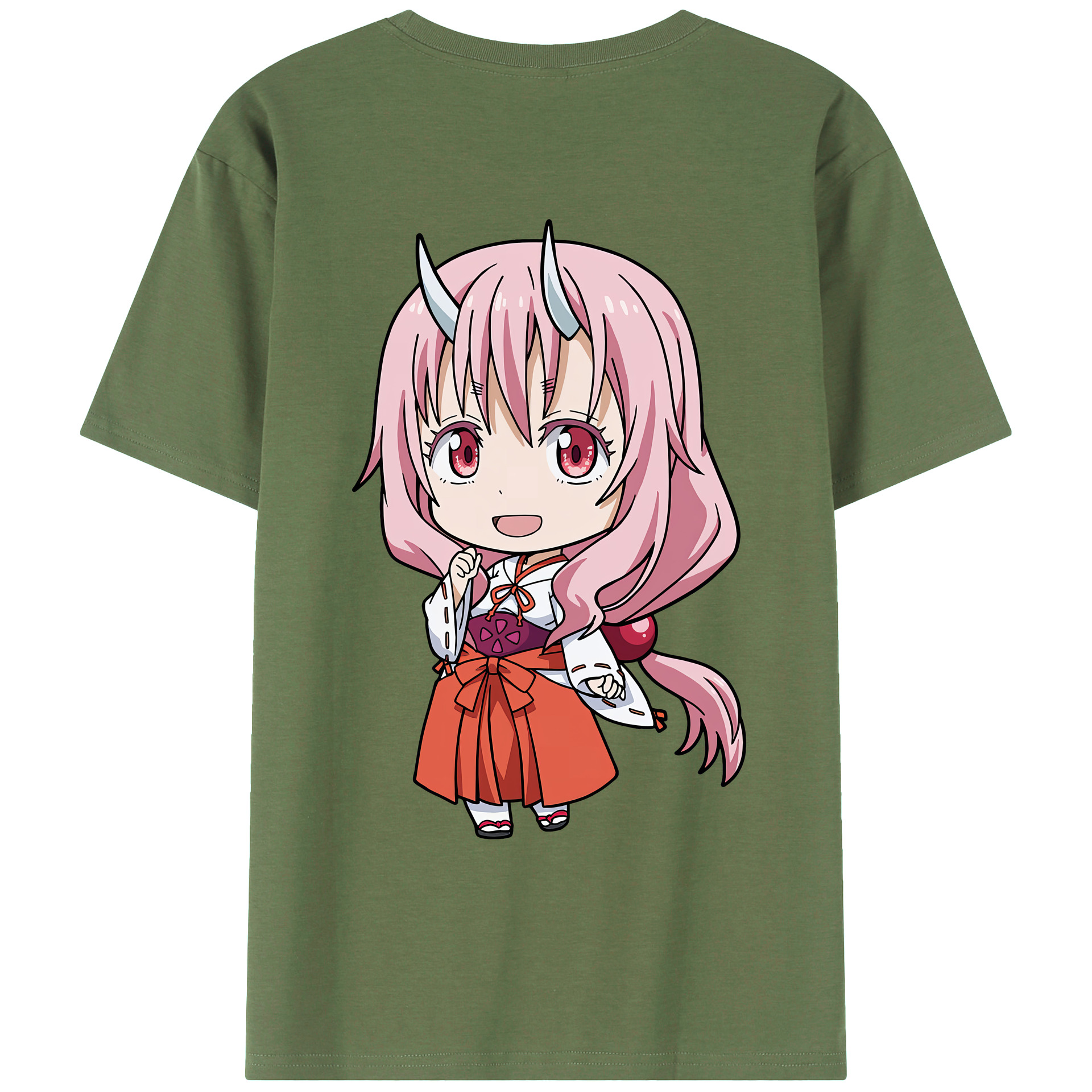 （画像用） 転スラ Regarding Reincarnated to Slime 綿100％ メンズ半袖Tシャツ（バックプリント） 通気性